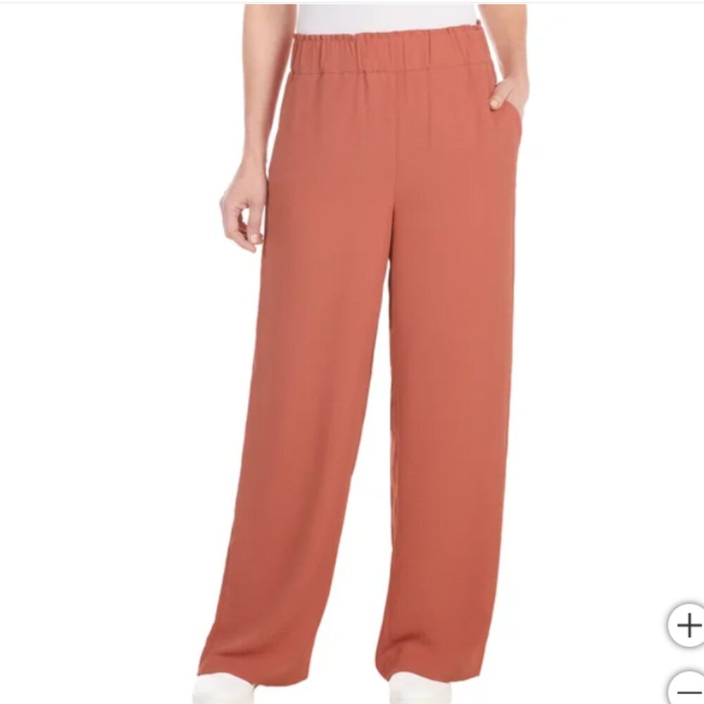Hilary Radley Ladies' Crinkle Fluid Pant Red - Picture 1 of 3